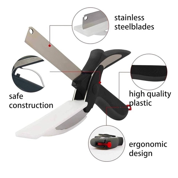 Kitchen Scissors,2 in 1 Smart Cutter Multifunction StainlessSteel Kitchen Shears - Picture 8 of 16